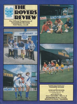 Tranmere Rovers v Doncaster Rovers Match Programme 1981-04-17